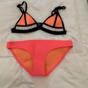 Orange and Black Triangl Bikini